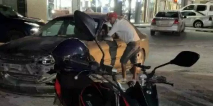 Joven motociclista resulta herido tras choque con automóvil en Matamoros, Tamaulipas