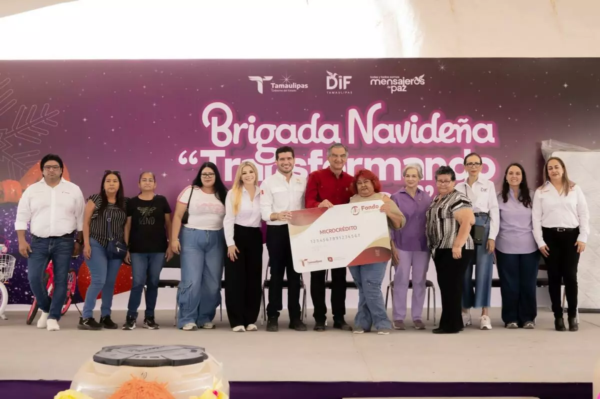 Gobierno municipal de Matamoros participa en Brigada Navideña “Transformando Familias” en Higuerillas