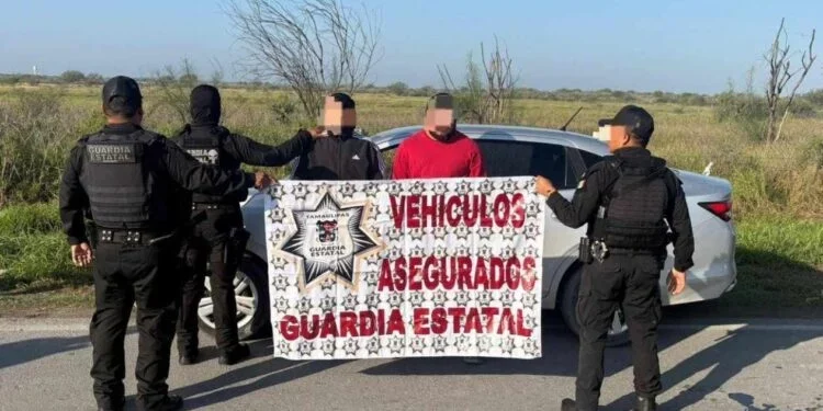 Monitoreo del C5 permite a la Guardia Estatal recuperar auto robado en Reynosa, Tamaulipas