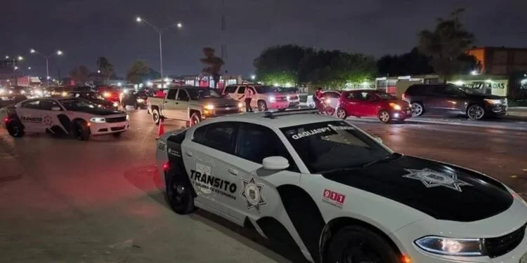 Tránsito refuerza vigilancia nocturna antialcohol en Matamoros, Tamaulipas