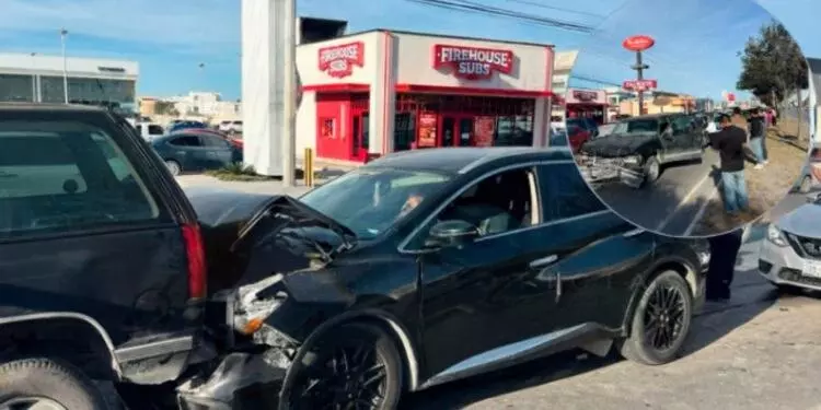Fuerte choque múltiple deja personas lesionadas en Reynosa, Tamaulipas