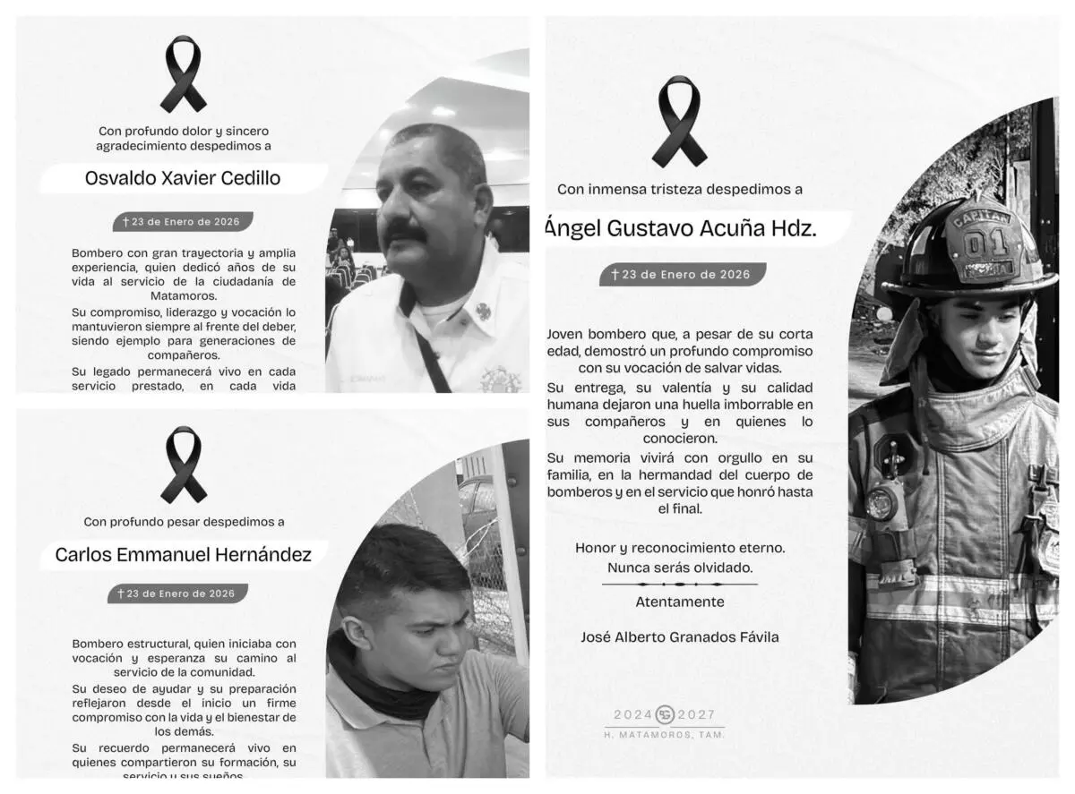 El alcalde Beto Granados lamenta el fallecimiento de bomberos en cumplimiento de su deber