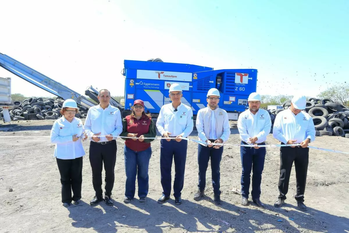 Gobernador Américo Villarreal Anaya inaugura planta trituradora de neumáticos para fortalecer el cuidado ambiental en Matamoros