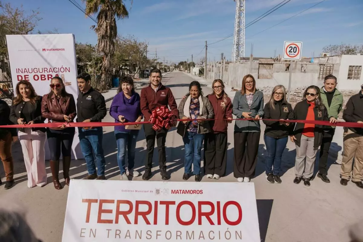 El alcalde Beto Granados inaugura obra de pavimentación en la colonia Ricardo Ramos