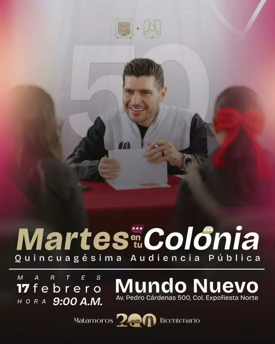 El alcalde Beto Granados invita a participar en la quincuagésima Audiencia Pública del programa Martes en tu Colonia