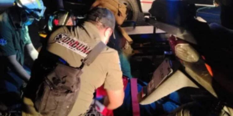 Derrapan motociclistas ebrias en carretera en Matamoros, Tamaulipas