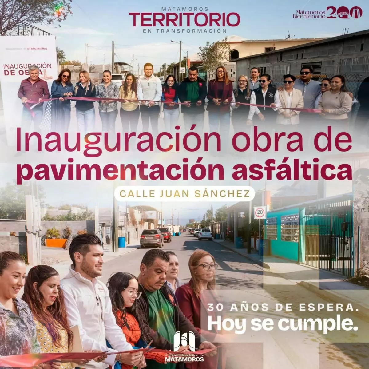 El alcalde Beto Granados entrega pavimentación de la calle Juan Sánchez en la colonia Abelardo de la Torre