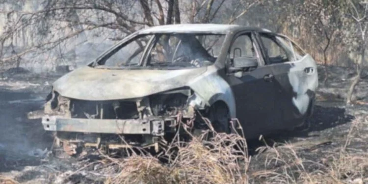 Se registra incendio en depósito de autos en Matamoros, Tamaulipas