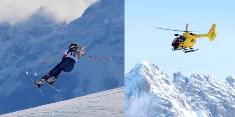 Lindsey Vonn es retirada en helicóptero tras fuerte caída en Milano Cortina 2026