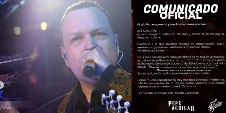 Pepe Aguilar lanza fuerte comunicado tras incidente en su rancho en Zacatecas