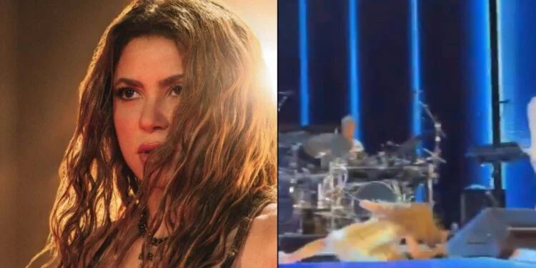 Shakira sufre fuerte caída en concierto inaugural en El Salvador