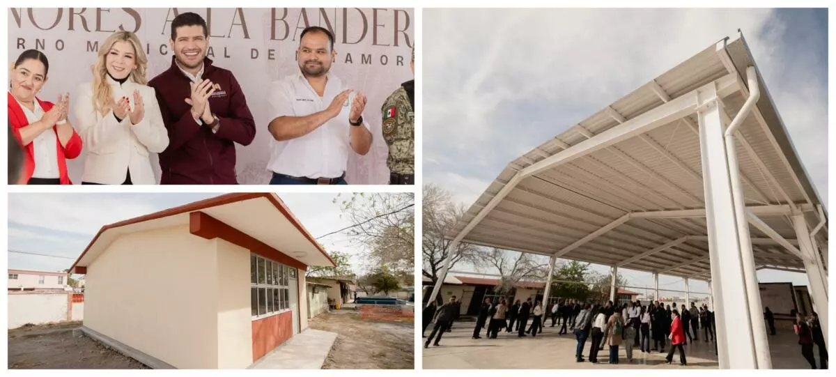 El alcalde Beto Granados fortalece la educación con obras y acciones cívicas en escuelas de Matamoros