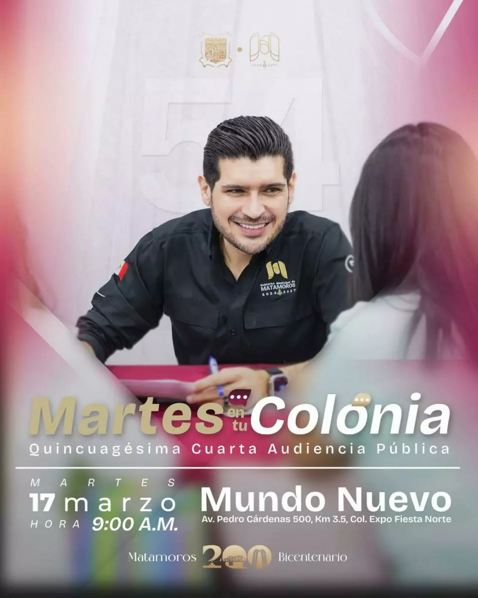 El alcalde Beto Granados invita a la Audiencia Pública “Martes en tu Colonia” para atender a la ciudadanía