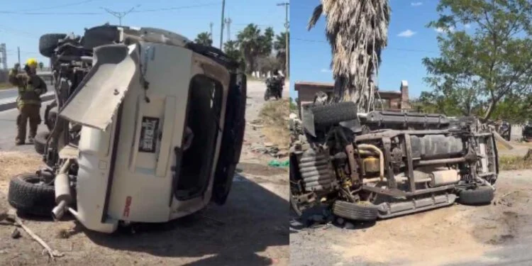 Conductor pierde el control en curva de la Matamoros–Reynosa y termina en el hospital