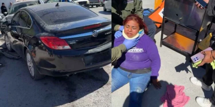 Pierde el control de su auto y provoca fuerte accidente en Matamoros, Tamaulipas