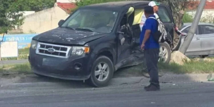 Aparatoso accidente deja un herido en Reynosa, Tamaulipas