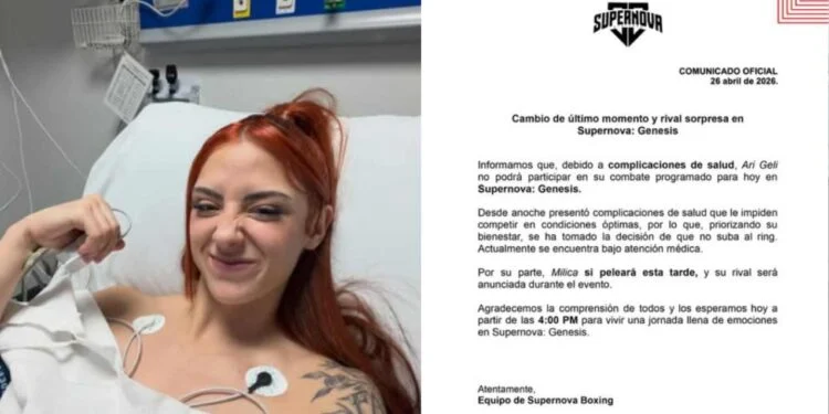 Ari Geli cancela su pelea en Supernova Génesis por complicaciones de salud