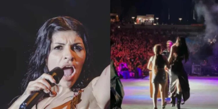 Cazzu emociona al cantar con una niña fan durante su concierto