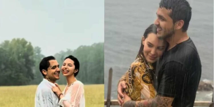 Christian Nodal repite con Ángela Aguilar una foto similar a la que tuvo con Belinda
