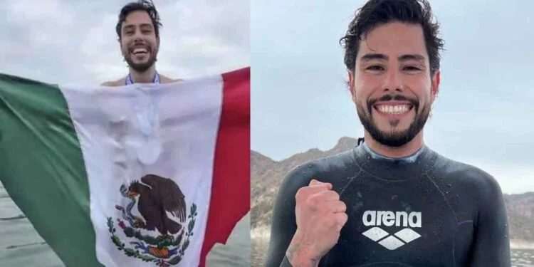 David Olvera logra una hazaña histórica al nadar de Cozumel a Cancún sin parar