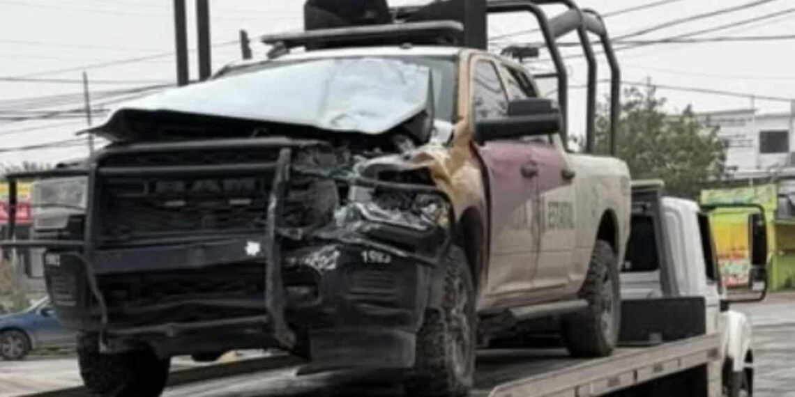 Persecución de la Guardia Estatal termina con fuerte choque en Reynosa, Tamaulipas