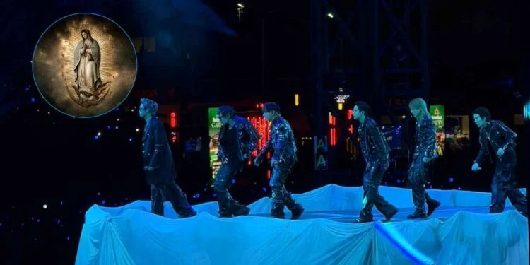 Integrantes de la banda BTS usan símbolos mexicanos durante su gira en CDMX