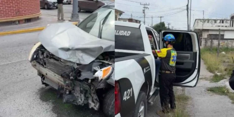 Se registra fuerte choque en Matamoros, Tamaulipas