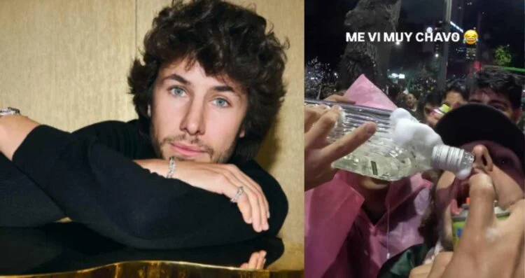 Juanpa Zurita cae en broma tras festejos del Tri en el Ángel de la Independencia