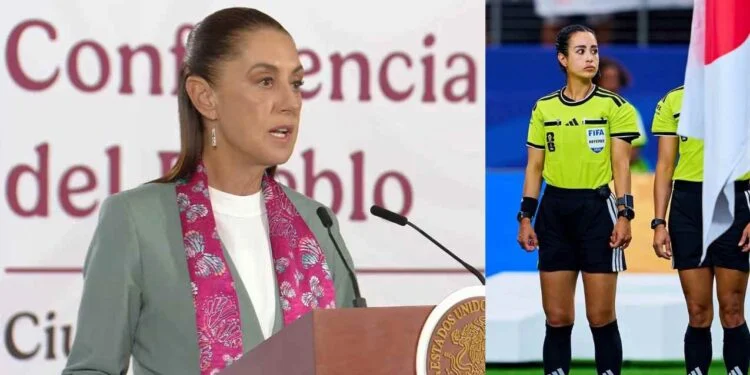 Reconoce Claudia Sheinbaum a Katia Itzel García tras su debut en el Mundial 2026