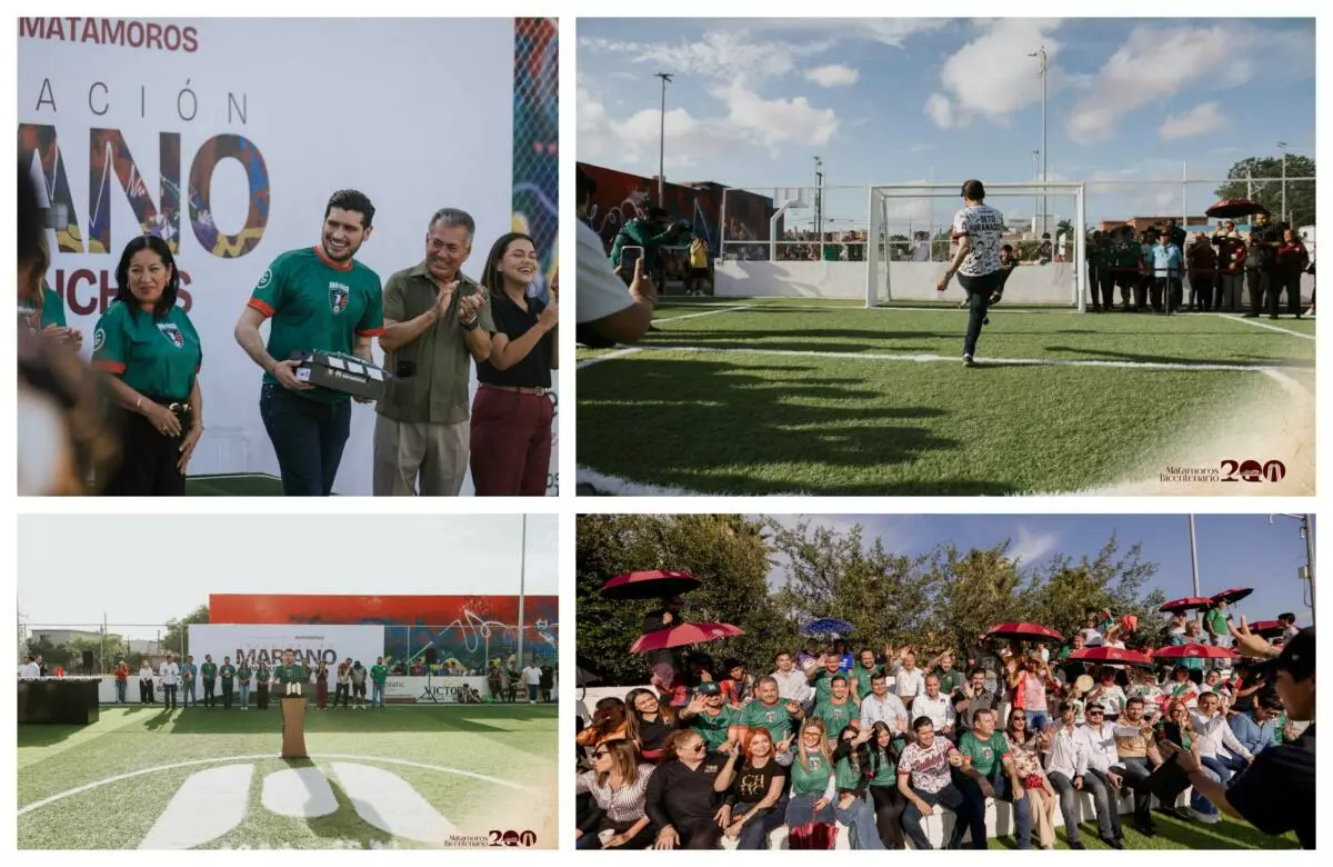 El alcalde Beto Granados reinaugura canchas deportivas en la colonia Mariano Matamoros