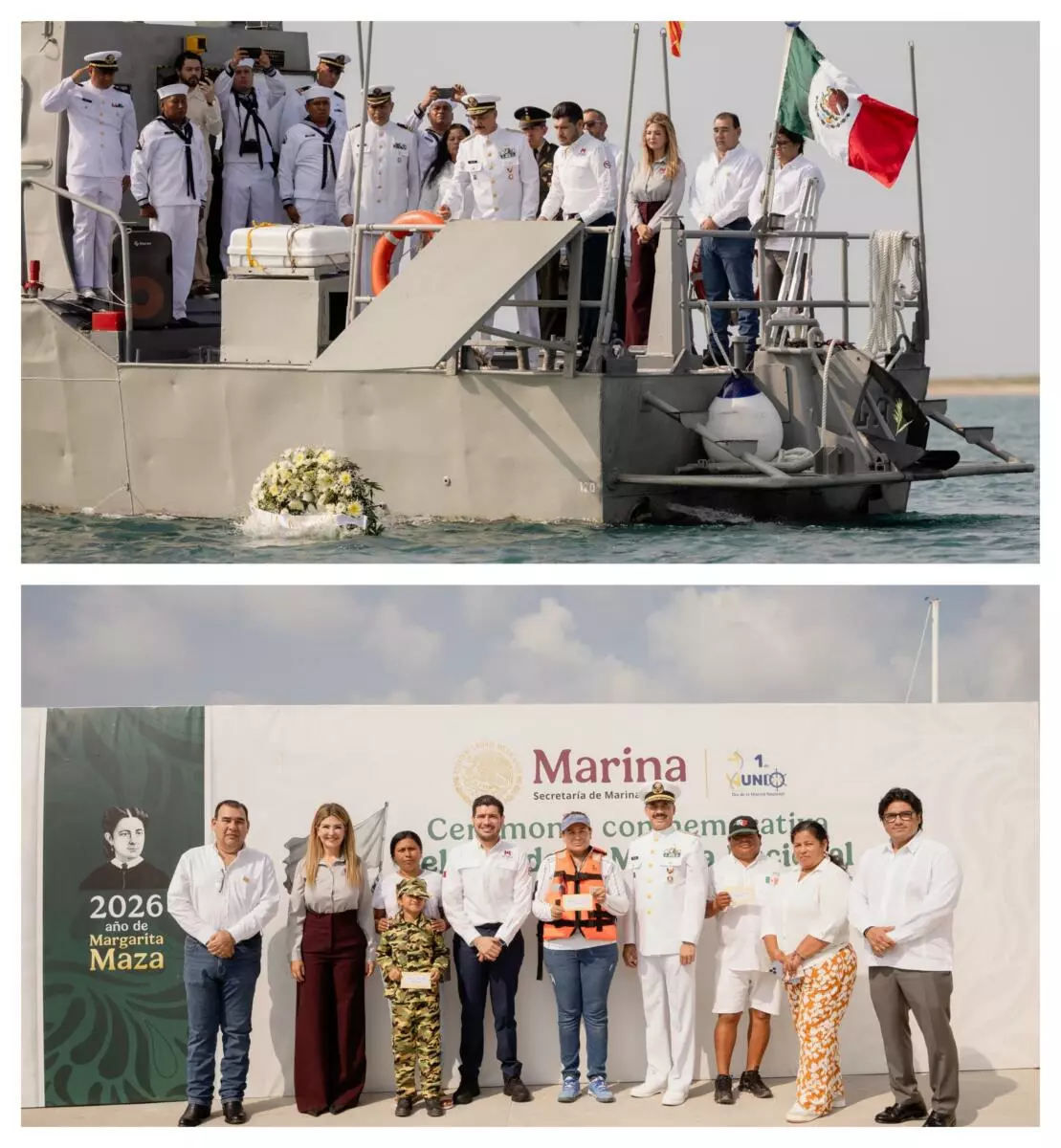 El alcalde Beto Granados participa en conmemoración del Día de la Marina Nacional en Matamoros