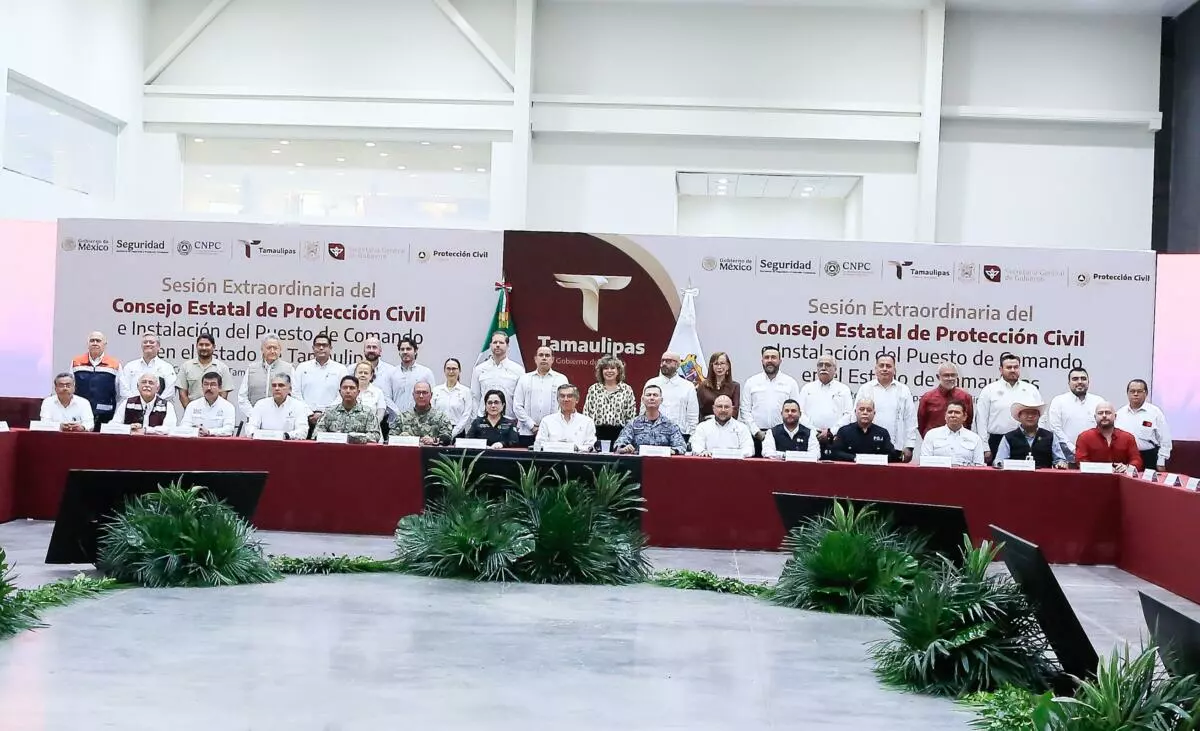 Refuerzan CNPC y Gobierno de Tamaulipas la respuesta ante lluvias y ciclones con nuevo Puesto de Comando