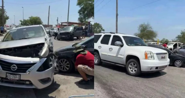 Carambola deja una persona lesionada en el Libramiento Emilio Portes Gil en Matamoros, Tamaulipas