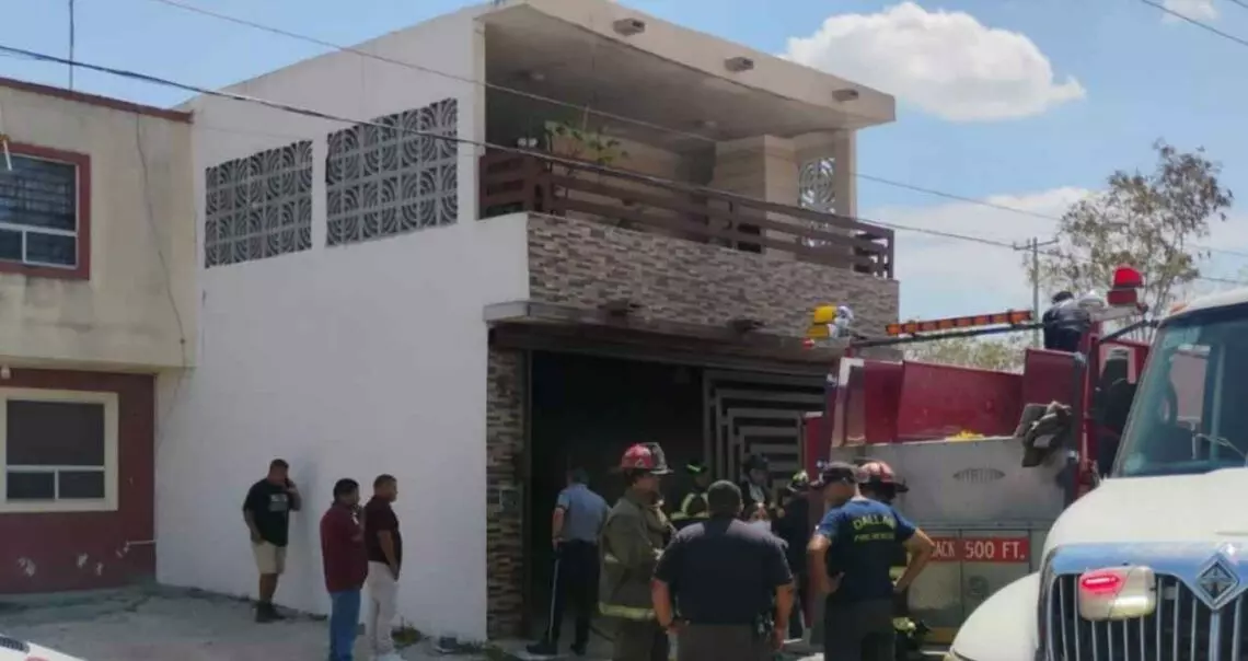 Incendio provoca daños de consideración en vivienda de Reynosa, Tamaulipas