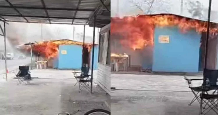 Fuerte incendio arrasa con dos comercios en Matamoros, Tamaulipas