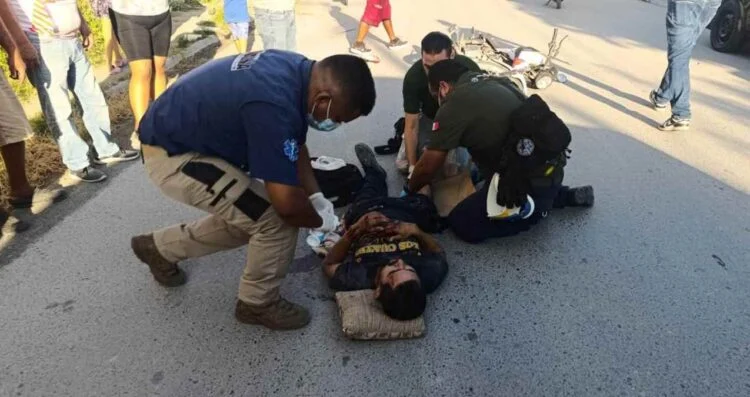 Motociclista termina hospitalizado tras ser arrollado en Matamoros, Tamaulipas