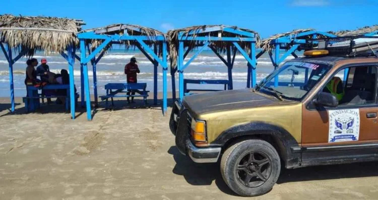 Mujer sufre grave lesión en su tobillo en Playa Bagdad y es hospitalizada en Matamoros, Tamaulipas