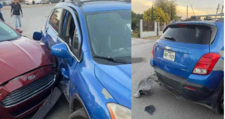 Se registra aparatoso choque múltiple en Matamoros, Tamaulipas