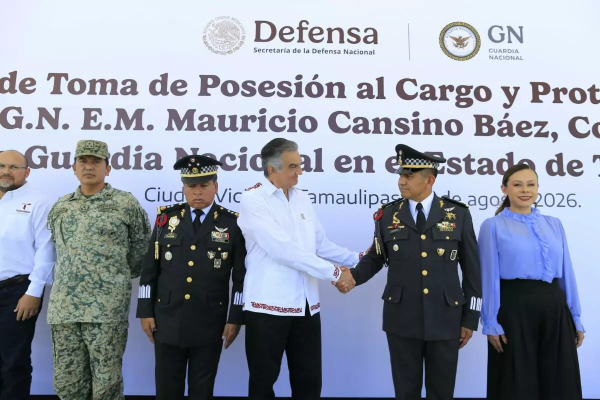 Gobernador Américo Villarreal Anaya reconoce la labor de la Guardia Nacional y atestigua el relevo del coordinador estatal en Tamaulipas