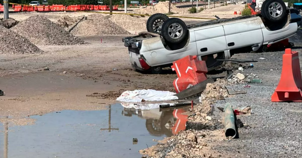 Mujer muere tras volcadura en la carretera Reynosa- Monterrey
