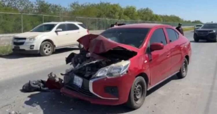 Choque en la carretera Matamoros-Victoria deja un trabajador del IMSS lesionado