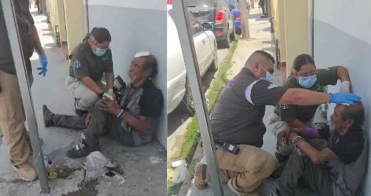 Sujeto de la tercera edad recibe presunta golpiza en Matamoros, Tamaulipas