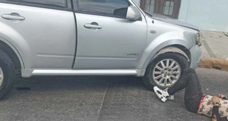 Motociclista resulta lesionado tras fuerte choque con camioneta en Matamoros, Tamaulipas