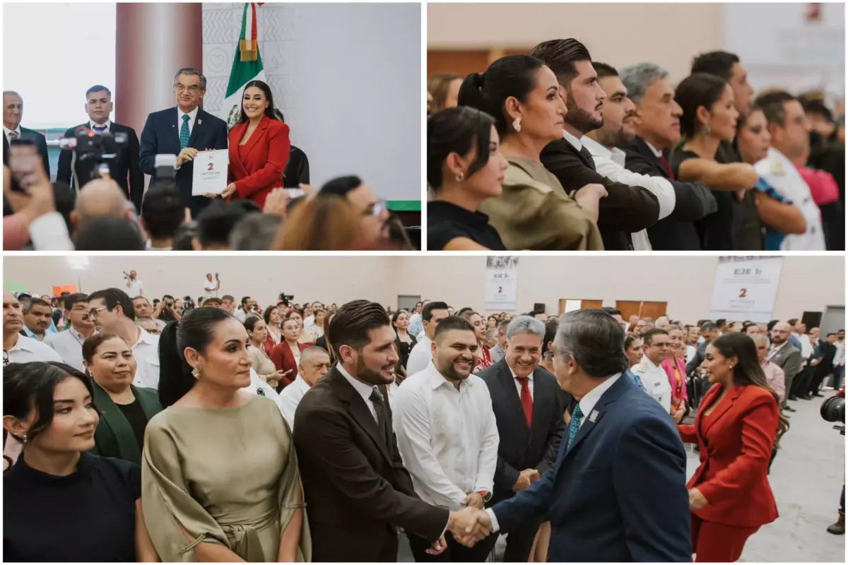 El alcalde Beto Granados acompaña a Glynnis Jiménez en su Segundo Informe de Gobierno