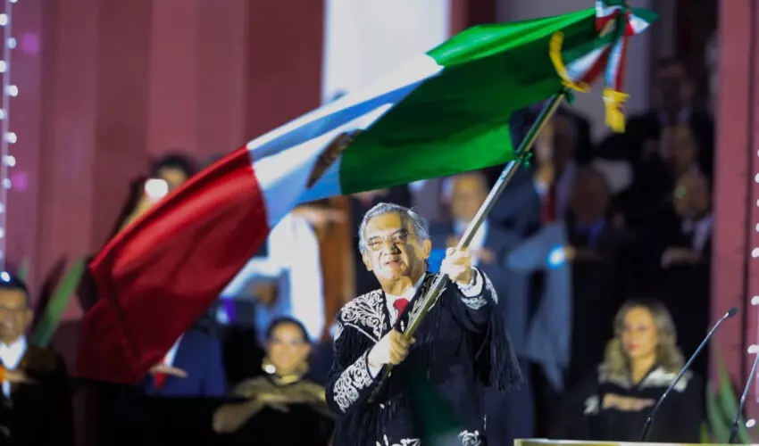 Gobernador Américo Villarreal Anaya lidera celebración del Grito de Independencia en la capital tamaulipeca