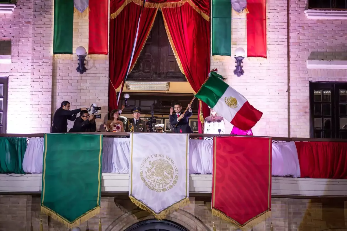 El alcalde Beto Granados encabeza celebración del Grito de Independencia en Matamoros