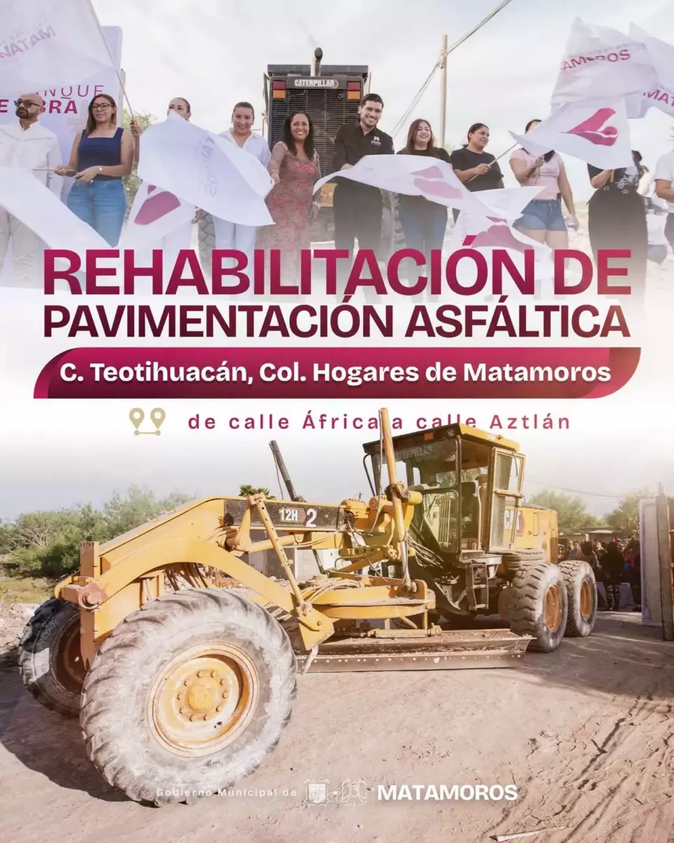 El alcalde Beto Granados inicia rehabilitación de pavimento en la calle Teotihuacán