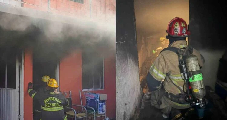 Incendio consume cuarto dentro de una vivienda en Reynosa, Tamaulipas