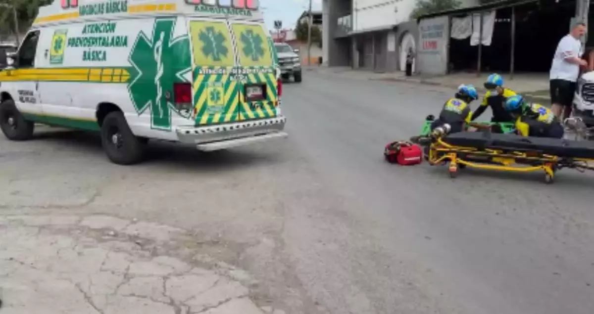 Choque entre camioneta y motocicleta deja un lesionado en Matamoros, Tamaulipas