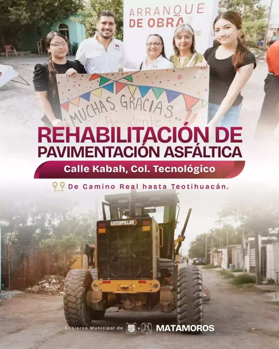 El alcalde Beto Granados inicia rehabilitación de pavimento en la calle Kabah de la colonia Tecnológico